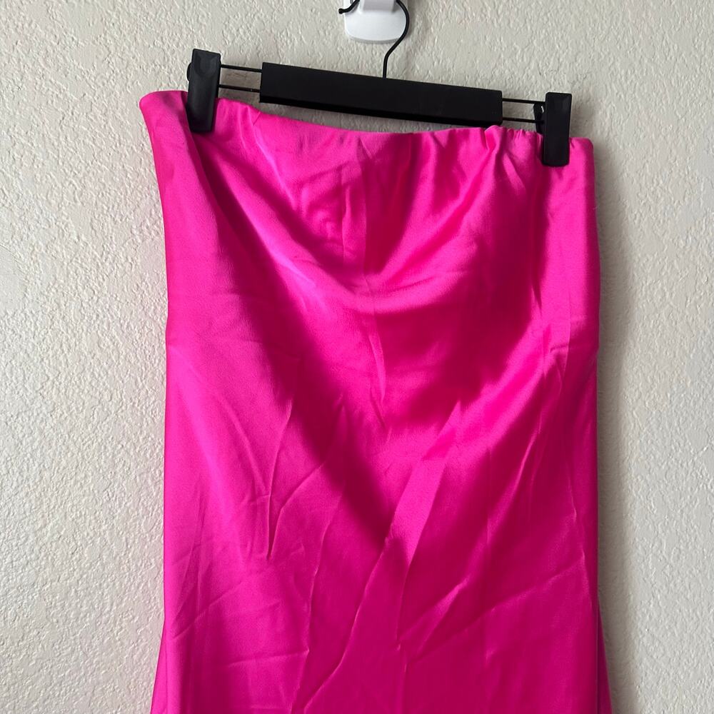 Show Me Your  Mumu Taylor Tube Maxi Dress Hot Pink Size Large NWT - Picture 6 of 8